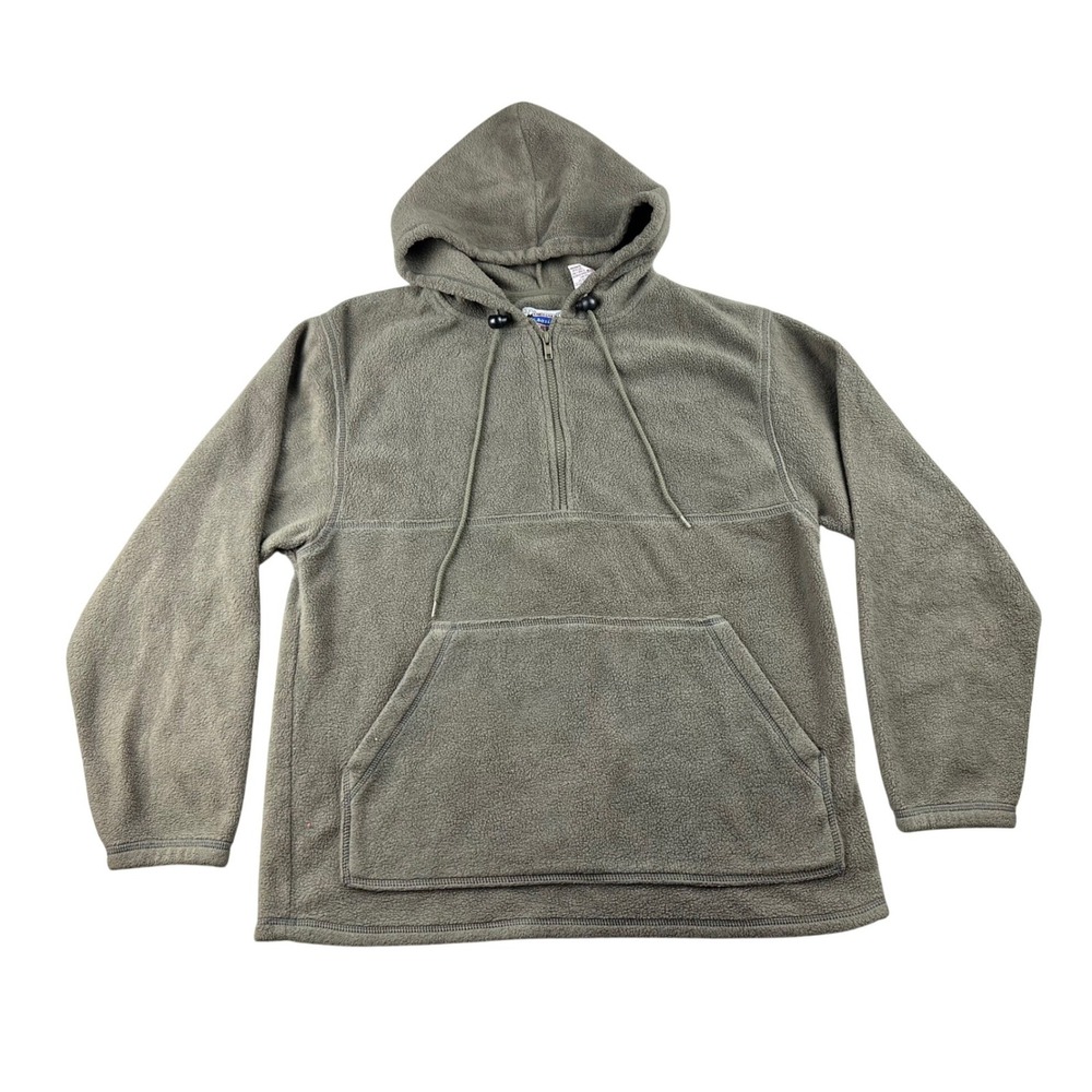 Y2K Reservoir Sportswear Hoodie Men S Beige Sherpa Pullover Half Zip Outdoor